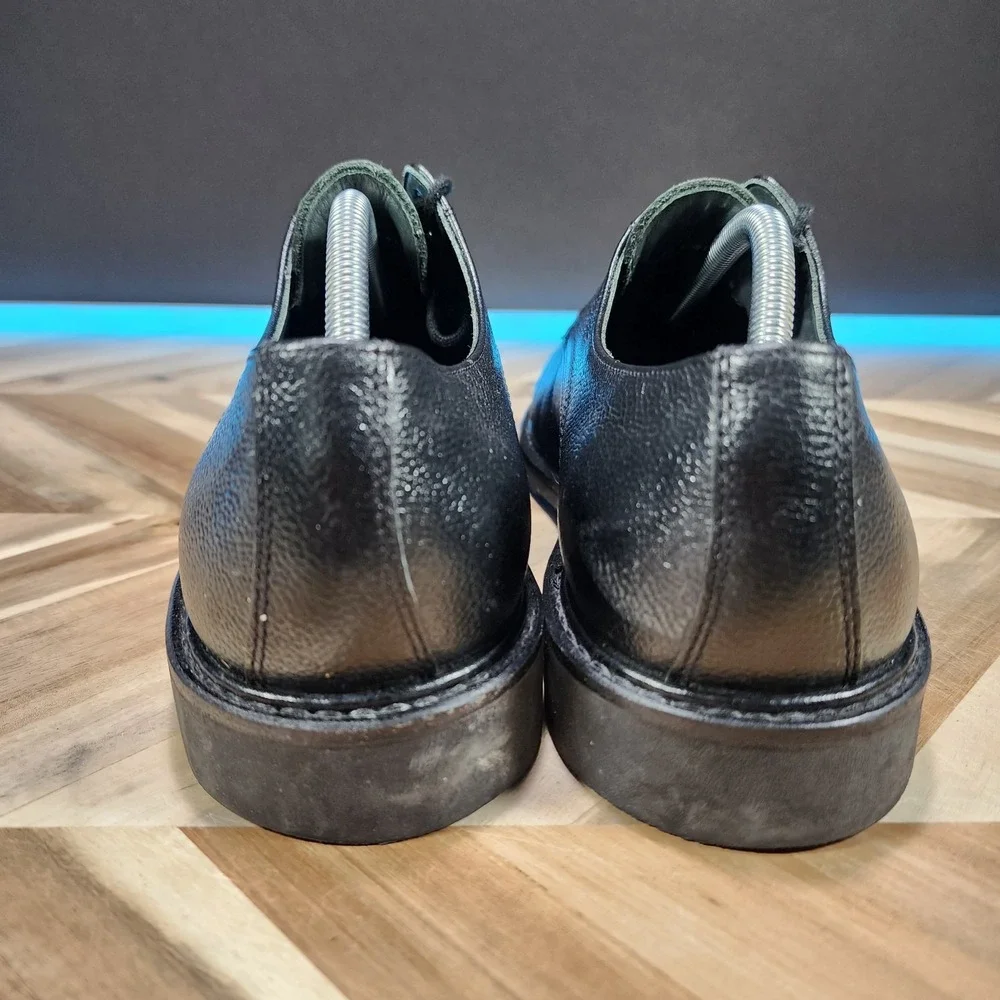 Mephisto Marlon Pebbled Leather Black Derby Shoes Mens US 12 Walking Comfort
